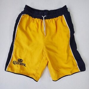 Corona Extra Board Shorts Yellow Black Swim Trunks Mens Medium